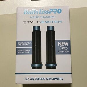 BaBylissPRO Nano Titanium Style/Switch 1½" Air Curling Attachments - Black/Teal